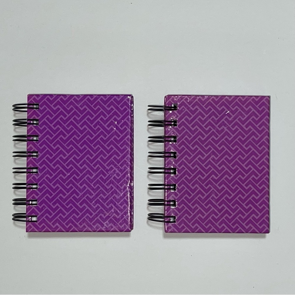 Staples Purple Small Lined Spiral Mini Notebook 3.25” x 4.25”